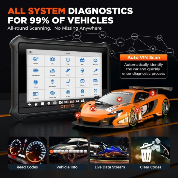 OTOFIX D1 LITE OBD2 Scanner Car Diagnostic Tool Bluetooth Wireless Bi-Directional Control OBD Automotive Scan Tool Active Test - Image 4