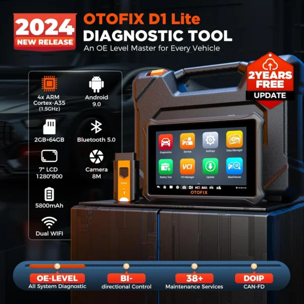 OTOFIX D1 LITE OBD2 Scanner Car Diagnostic Tool Bluetooth Wireless Bi-Directional Control OBD Automotive Scan Tool Active Test - Image 2