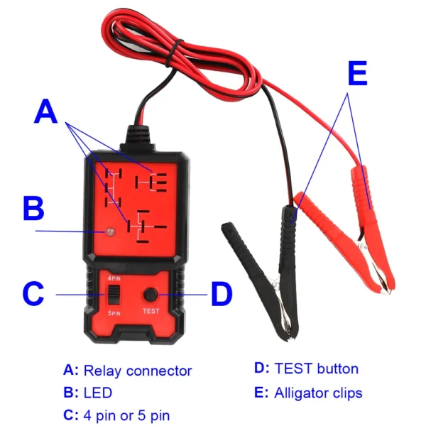 LED Indicator Light Car Battery Checker Electronic Test Car Relay Tester Diagnostic Tools Automotive Accessories Universal 12V - Image 5