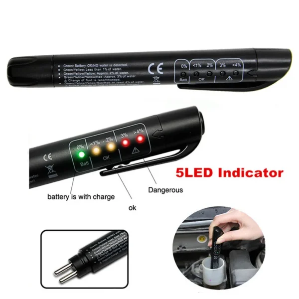 New Best Brake Fluid Tester LED Car Vehicle Auto Automotive Testing Tool fluid tester Car Brake Fluid Tester Pen in stock - Image 6