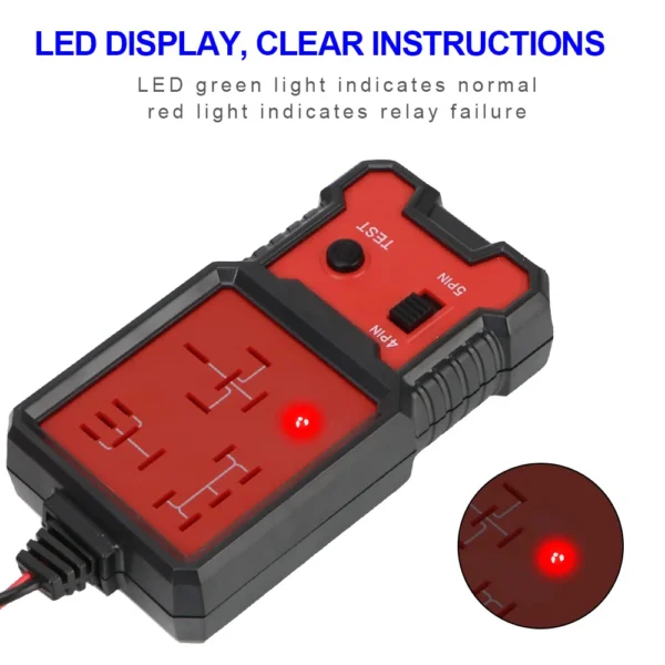 LED Indicator Light Car Battery Checker Electronic Test Car Relay Tester Diagnostic Tools Automotive Accessories Universal 12V - Image 4