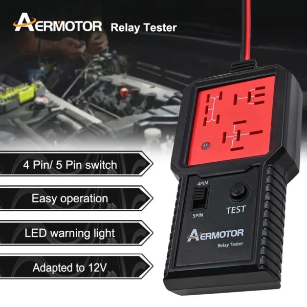 Aermotor 12V Car Relay Tester Electronic Automotive Relay Detector Auto Battery Checker Alternator Analyzer Diagnostic Tool ﻿ - Image 5