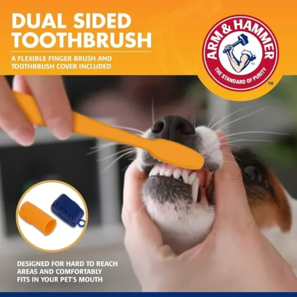 Pet Cleaning Tools Kit Dog Gum Care Products Kit Reduces Plaque & Tartar Buildup for Pet Universal Toothpaste Toothbrush Set - Image 4