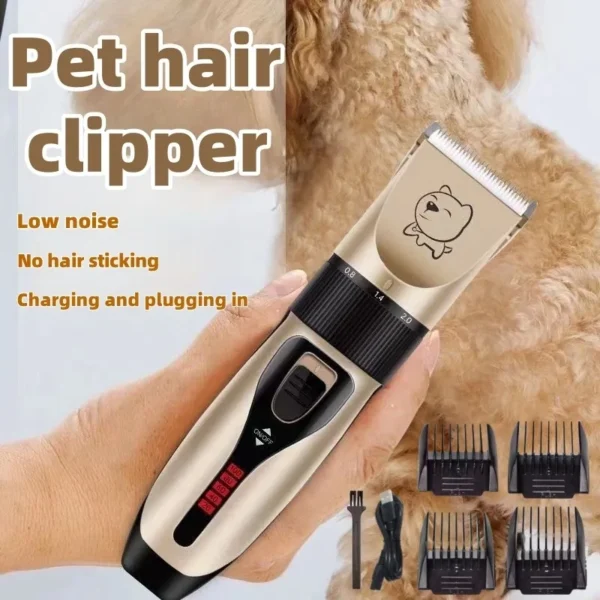 Dog Professional Hair Clipper Electrical Grooming Trimmer for Pets USB Rechargeable Cat Shaver Animals Haircut Machine