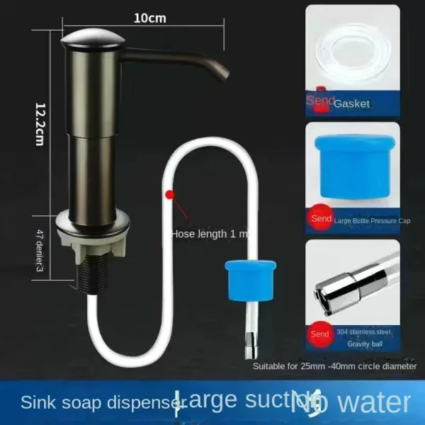 Kitchen sink soap dispenser soap dispenser extension tube detergent detergent presser Dish basin pressure extractor - Image 4