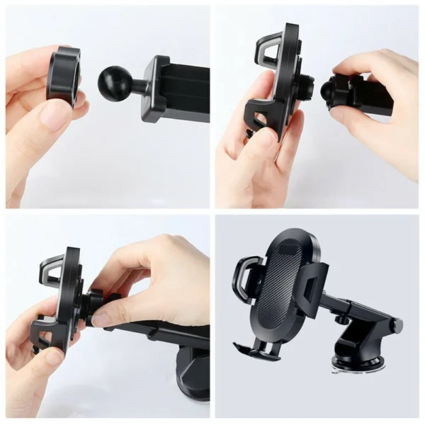 Universal Car 360°Rotate MobilePhone Holder Mount Sucker Retractable Arm Phone Bracket Stand Fit For iPhone 13 12 Pro Max Xiaomi - Image 6