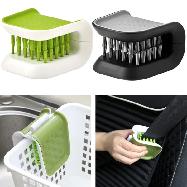 Automotive Safe Belt Washing Tool Double Sided U Type Foldable Car Interior Openable Cleaning Brush U Shape Kitchen Washing Tool - Image 3