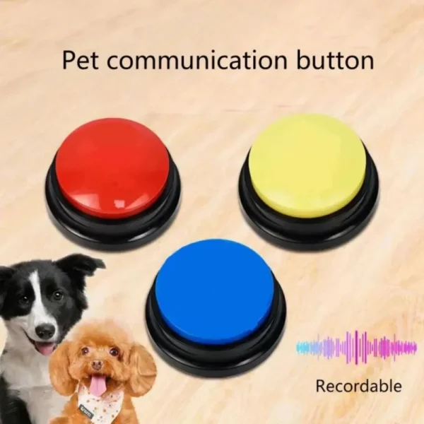 8PCS Dog Communication Buttons Voice Recording Button for Pet Training Buzzer 30 Second Record Playback Funny Gift for Talking - Image 4