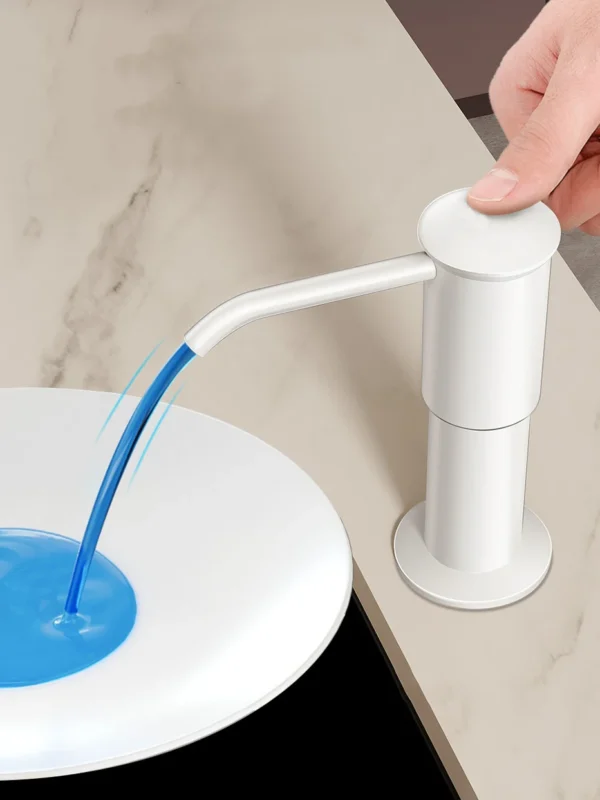 Kitchen Counrtertop Dishes Dispenser with Extention Tube Hand Press Soap Liquid Pump Plastic Soap Dispenser for Kitchen Sink - Image 3