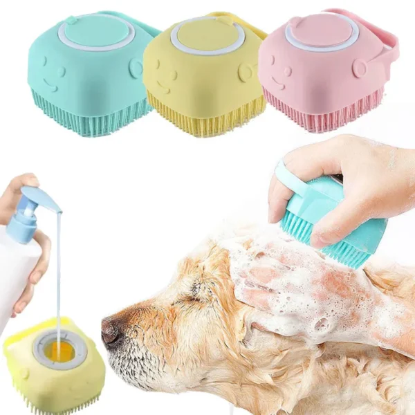 Bathroom Puppy Big Dog Cat Bath Massage Gloves Brush Soft Safety Silicone Pet Accessories for Dogs Cats Tools Mascotas Products - Image 2