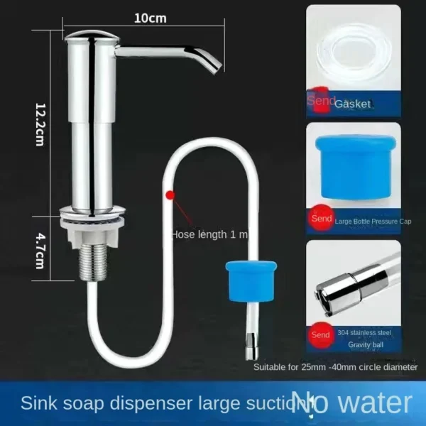 Kitchen sink soap dispenser soap dispenser extension tube detergent detergent presser Dish basin pressure extractor - Image 5