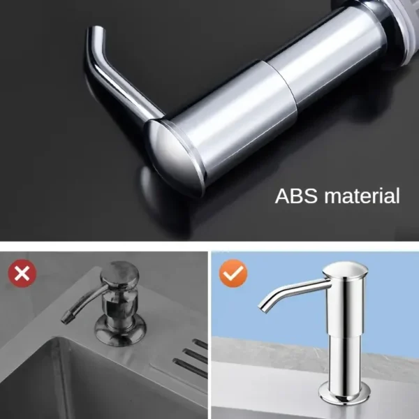 Kitchen Sink Liquid Soap Dispenser Pump With Extension Tube Liquid Soap Dispenser Sink Mount Hand Pressure Soap Dispenser - Image 5