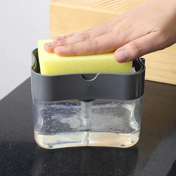 Kitchen Detergent Press Portable Soap Dispenser Pak Clean Cloth Dishwashing Pot Soap Dispenser Cleaning Tool