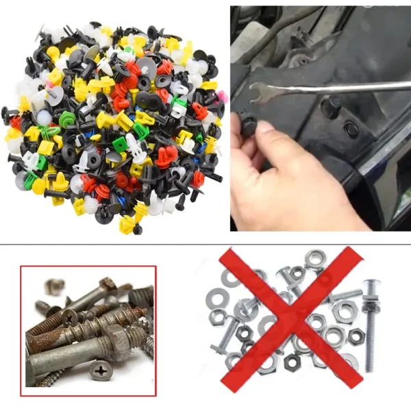 200/400/1000PCS 30 types of automotive universal plastic fasteners mixed set,rivet expansion bolt screws,For fix car parts - Image 4