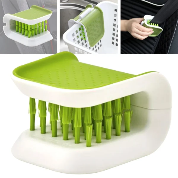 Automotive Safe Belt Washing Tool Double Sided U Type Foldable Car Interior Openable Cleaning Brush U Shape Kitchen Washing Tool - Image 2