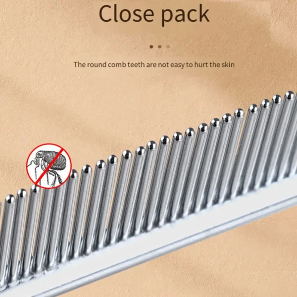 Pet Hair Comb Cat Face Comb Dog Hair Removal Product Stainless Steel Pet Hair Comb for Shedding Dog and Cat Grooming Tool - Image 6