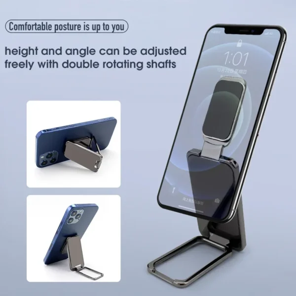 Foldable Mobile Phone Holder Ring Buckle Retractable Desktop CellPhone Stand Car Magnetic Bracket Office Accessories - Image 4