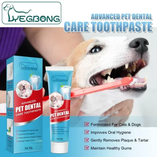 Pet Toothpaste Cat Dog Fresh Breath Toothpaste Deodorant Tartar Plaque Cleaning Dog Oral Care Edible Toothpaste Pet Products - Image 3