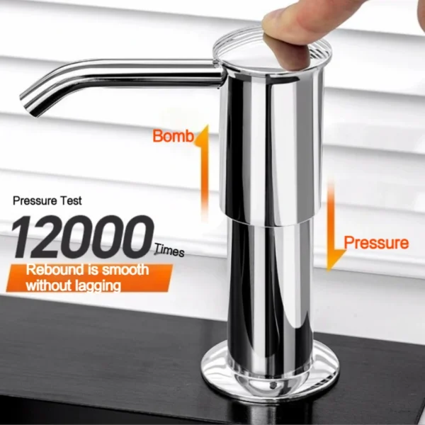 Kitchen Sink Soap Dispenser With Extension Tube Extended Design Spill Prevention Large Flow Kitchen Hand Press Dispenser Soap