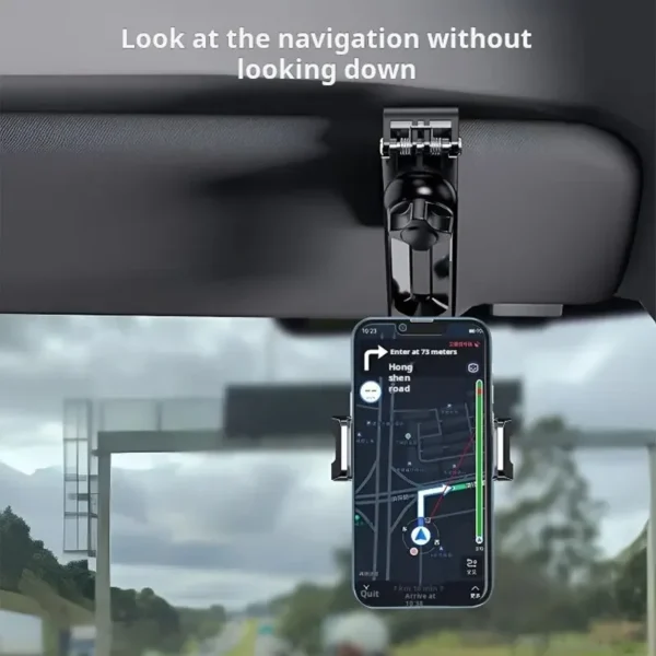 Car Sun Visor Mobile Phone Holder Multifunction Rotatable 1080 ° Retractable Applicable To All Mobile Phones - Image 5