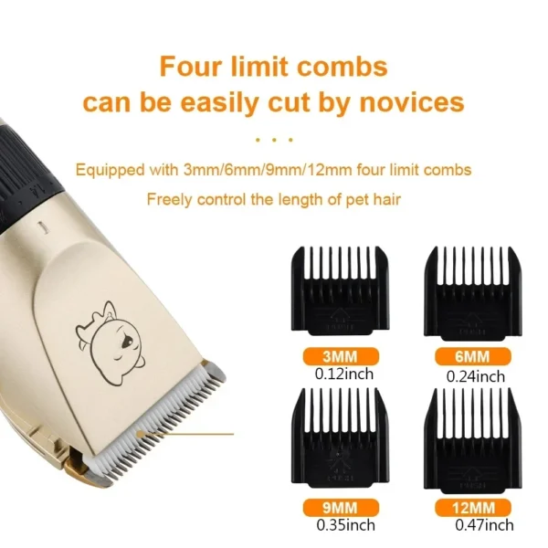 Dog Professional Hair Clipper Electrical Grooming Trimmer for Pets USB Rechargeable Cat Shaver Animals Haircut Machine - Image 2