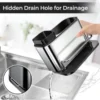 3-In-1 Kitchen Soap Dispenser Sponge Holder Dish Soap Dispenser Stainless Steel Sink Organizer Tray Rustproof Drainer Rack - Image 3