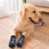 Anti-Slip Dog Socks 4pcs Paw Protector Traction Control Adjustable Indoor Wear Knitted Pet Socks with Rubber Reinforcement - Image 2