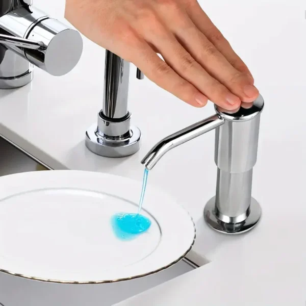 Kitchen Sink Liquid Soap Dispenser Pump With Extension Tube Liquid Soap Dispenser Sink Mount Hand Pressure Soap Dispenser - Image 2