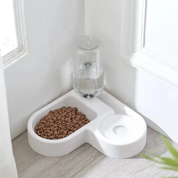 Automatic Drinking Love Pet Bowl Moisture-proof Cat Bowl Dog Basin Dual-use Multi-functional Drinking And Feeding