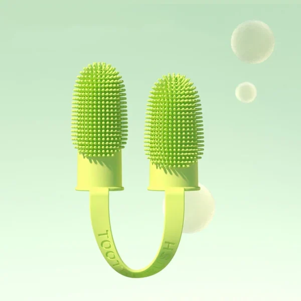 Pet Toothbrush 1PC Double Finger Cats and Dogs Universal Silicone Oral Cleaning Finger Set Teeth Hair Brush Pet Product - Image 4