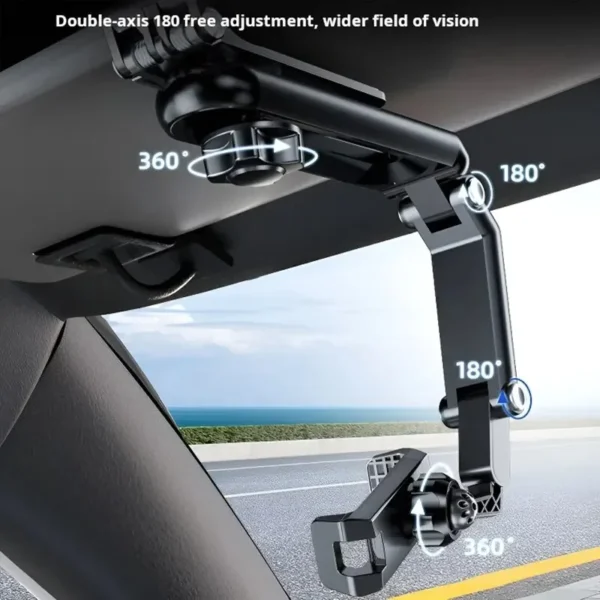 Car Sun Visor Mobile Phone Holder Multifunction Rotatable 1080 ° Retractable Applicable To All Mobile Phones - Image 3