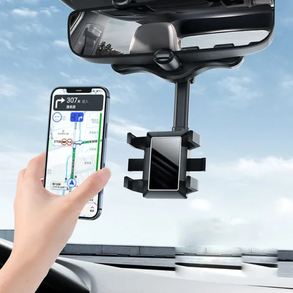 Universal Clip Rotatable and Retractable Car Phone Holder Rearview Mirror Driving Recorder Bracket GPS Mobile Phone Support - Image 5