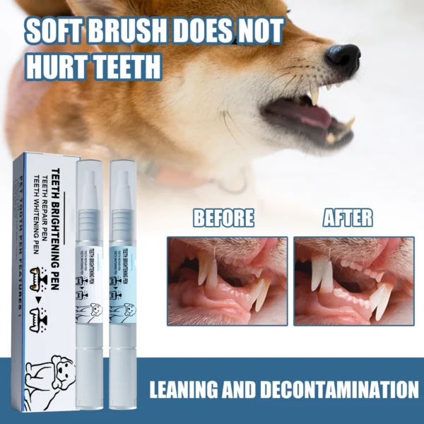 Pets Teeth Cleaning Tools Pet Beauty Toothbrush Clean Kit Tartar Remover Teeth Stones Scraper Dogs Tooth Stains Cleaning Pen - Image 5