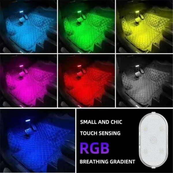 Wireless Led Lights for Car Interior, Car Led Lights Interior, USB Rechargeable Automotive Neon Accent Light - Image 4