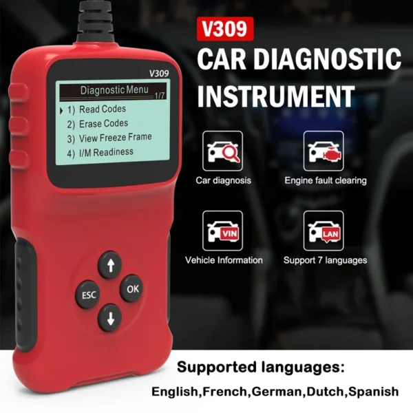 V520 v309 New OBD2 Scanner Professional Auto Engine System Lifetime Free Automotive DTC Lookup Code Reader Car Diagnostic Tool - Image 5