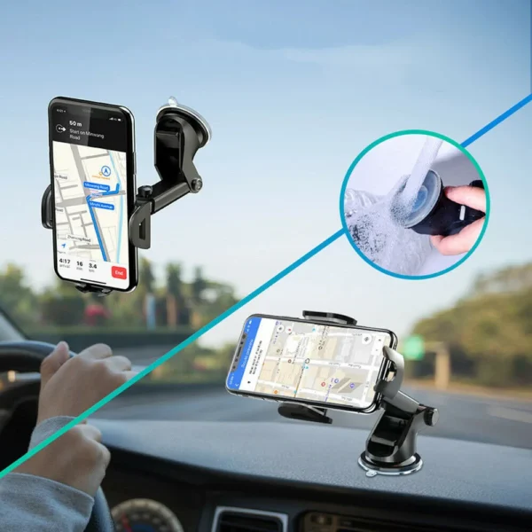 Universal Car 360°Rotate MobilePhone Holder Mount Sucker Retractable Arm Phone Bracket Stand Fit For iPhone 13 12 Pro Max Xiaomi - Image 3