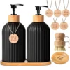 Soap Dispenser Set Kitchen Dish Soap Bottle Bath Shampoo and Conditioner Dispenser Countertop Liquid Container for Home Decor - Image 2