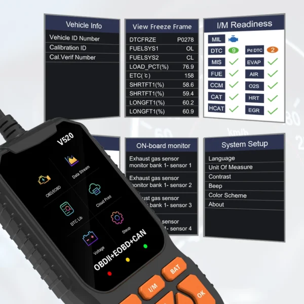 V520 v309 New OBD2 Scanner Professional Auto Engine System Lifetime Free Automotive DTC Lookup Code Reader Car Diagnostic Tool - Image 3