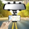Rear View Mirror Clip Phone Holder Rotatable and Retractable Car Phone Stand for iPhone Samsung All 4-7 Inch Cell Phones DVR/GPS - Image 4