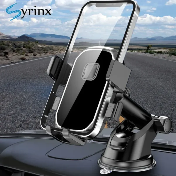 Car navigation holder retractable buckle gravity support center console car windshield multi-functional mobile phone holder