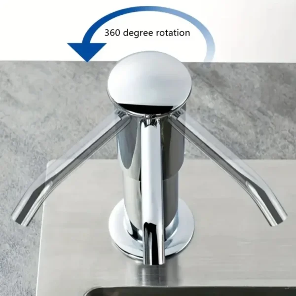 Kitchen Sink Liquid Soap Dispenser Pump With Extension Tube Liquid Soap Dispenser Sink Mount Hand Pressure Soap Dispenser - Image 3