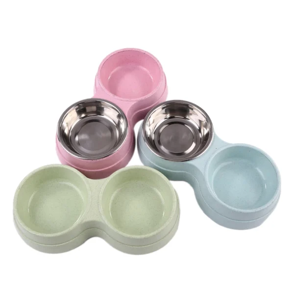 Double Pet Food Bowl Dogs Cats Feeding Drinkware Dish Feeder Cat Puppy Drinking Water Feeding Dog Accessories Feeding Supplies - Image 6