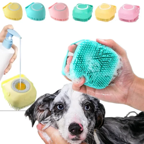 Bathroom Puppy Big Dog Cat Bath Massage Gloves Brush Soft Safety Silicone Pet Accessories for Dogs Cats Tools Mascotas Products - Image 3