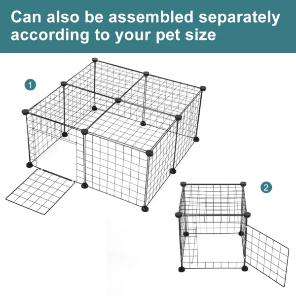 Pet Playpen Bunny Cage Fence - DIY Small Animal Exercise Pen Crate Kennel Hutch for Guinea Pig - Image 5