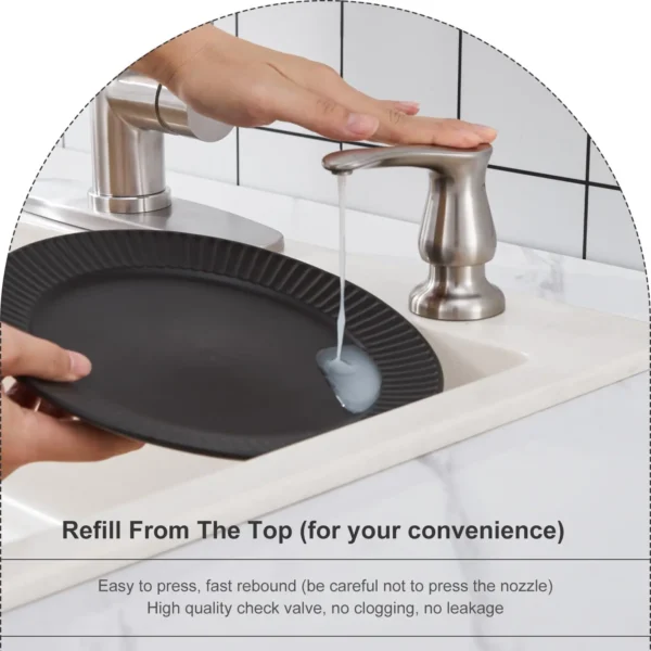 Efficient 500ml Press-Type Sink Soap Dispenser Durable ABS Construction Easy-Press Design Kitchen and Bathroom Accessory - Image 5