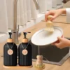 Soap Dispenser Set Kitchen Dish Soap Bottle Bath Shampoo and Conditioner Dispenser Countertop Liquid Container for Home Decor