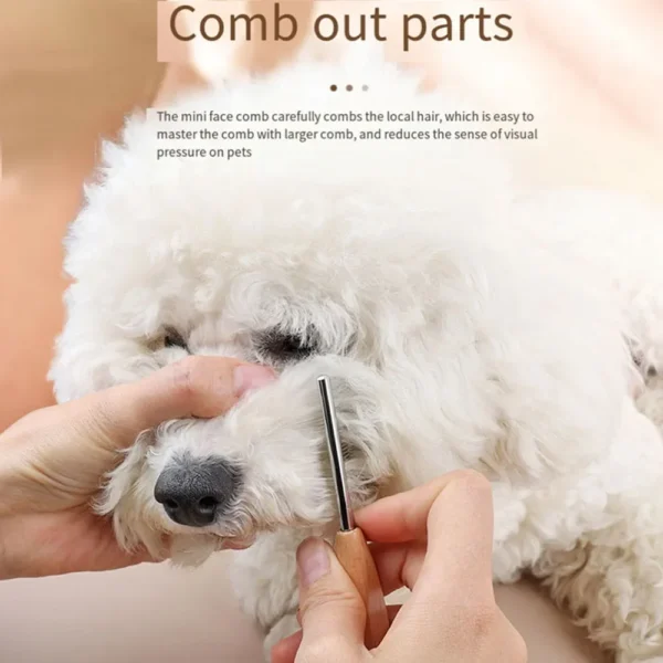 Pet Hair Comb Cat Face Comb Dog Hair Removal Product Stainless Steel Pet Hair Comb for Shedding Dog and Cat Grooming Tool - Image 5