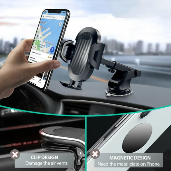 Universal Car 360°Rotate MobilePhone Holder Mount Sucker Retractable Arm Phone Bracket Stand Fit For iPhone 13 12 Pro Max Xiaomi - Image 2