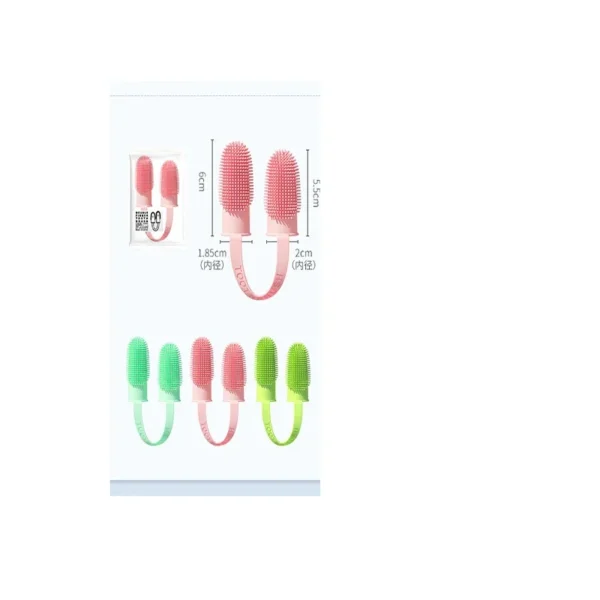 Pet Toothbrush 1PC Double Finger Cats and Dogs Universal Silicone Oral Cleaning Finger Set Teeth Hair Brush Pet Product - Image 5