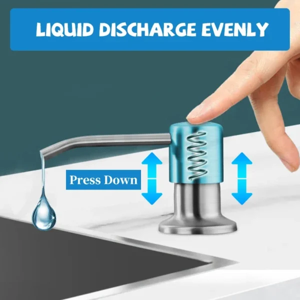 1/2PCS Stainless Steel Liquid Soap Dispenser Pump Kitchen Sink Hand Pressure Liquid Dispenser Kitchen Hardware Accessories - Image 3